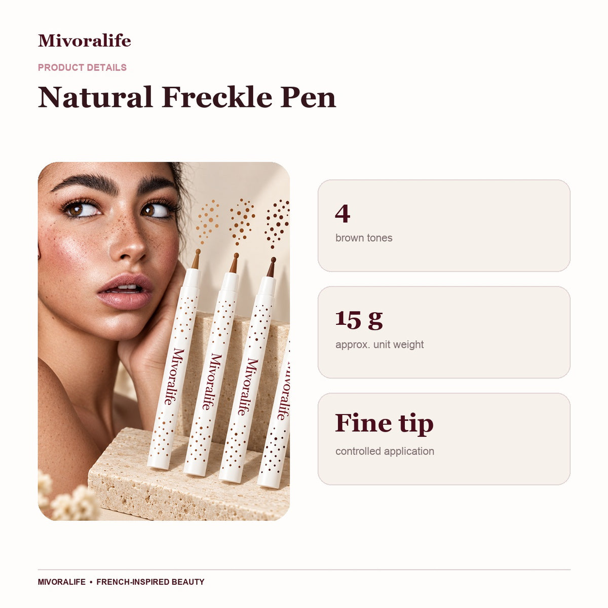 Mivoralife gallery — Mivoralife Natural Freckle Pen — details