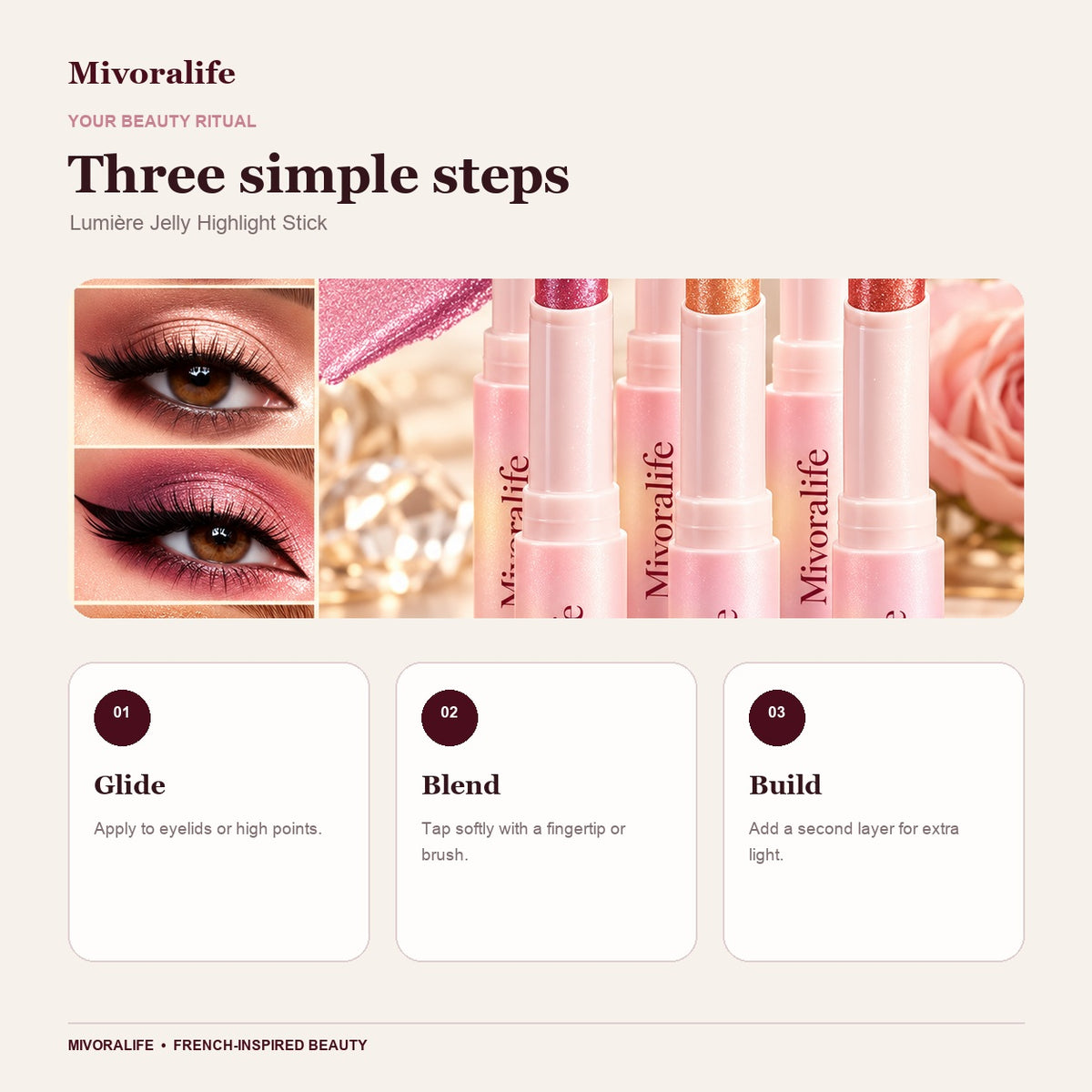 Mivoralife gallery — Mivoralife Lumière Jelly Highlight Stick — how to