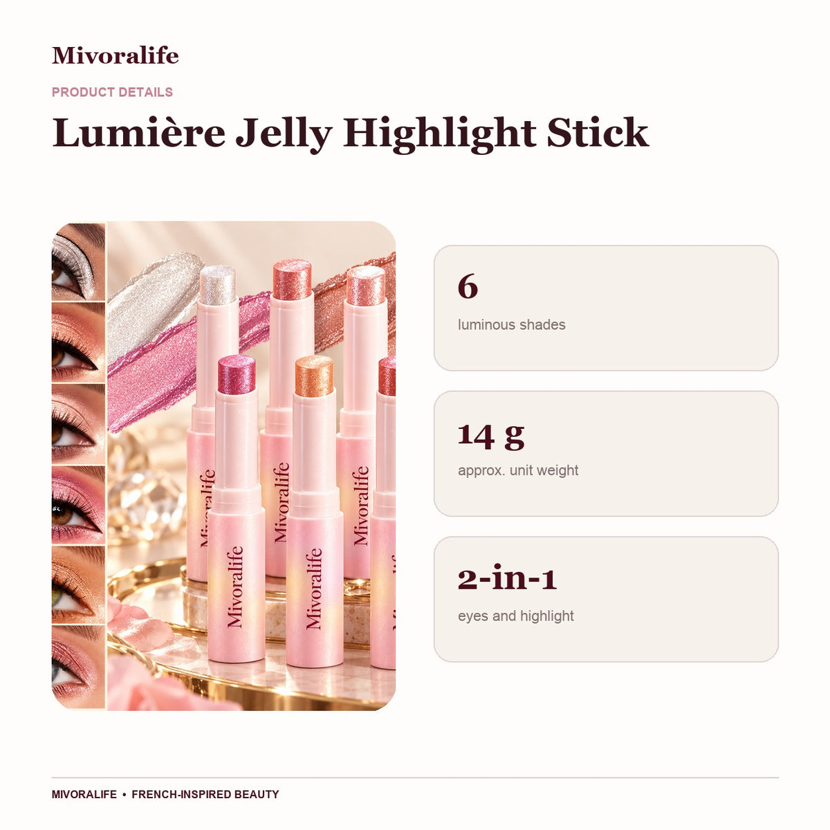 Mivoralife gallery — Mivoralife Lumière Jelly Highlight Stick — details